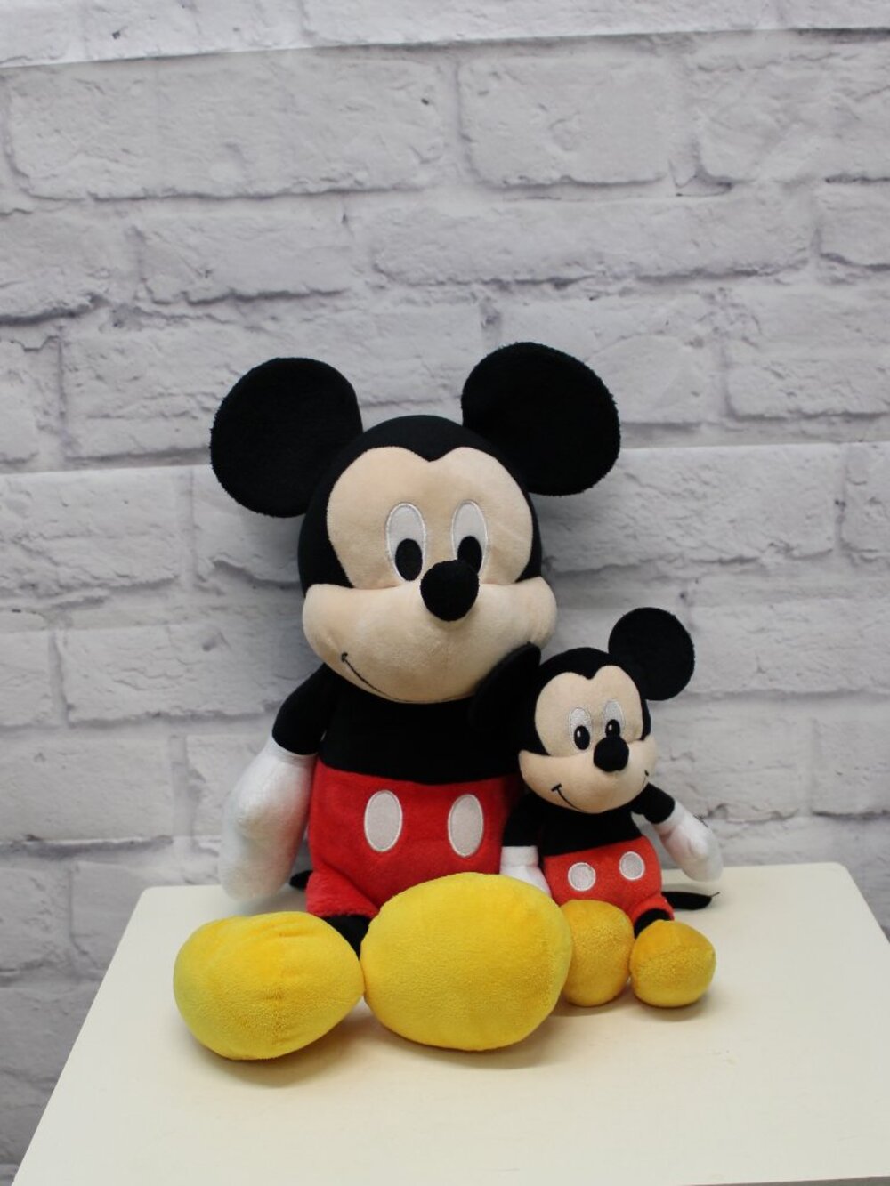 Disney Mickey Mouse Bundle of 2 Soft Plush Toys 19 inch & 10 inch